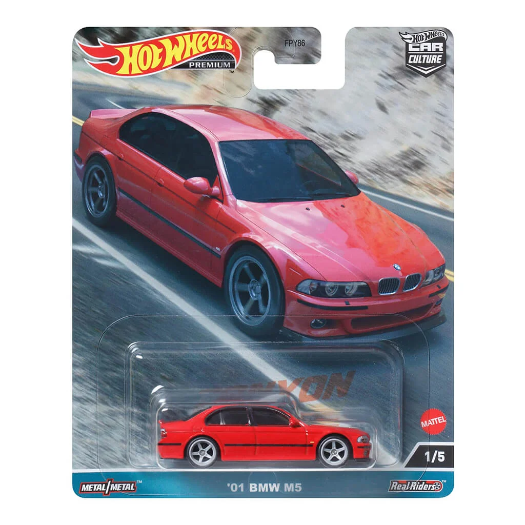 Hot Wheels Premium BMW M5 2001 количка – Canyon серија модел во Македонија