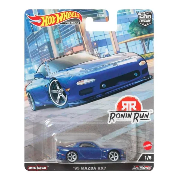 Hot Wheels Premium Mazda RX7 1995 количка – Ronin Run JDM модел во Македонија