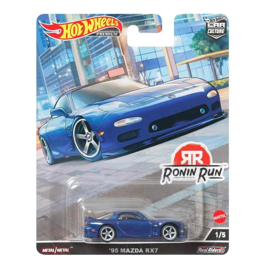 Hot Wheels Premium Mazda RX7 1995 количка – Ronin Run JDM модел во Македонија