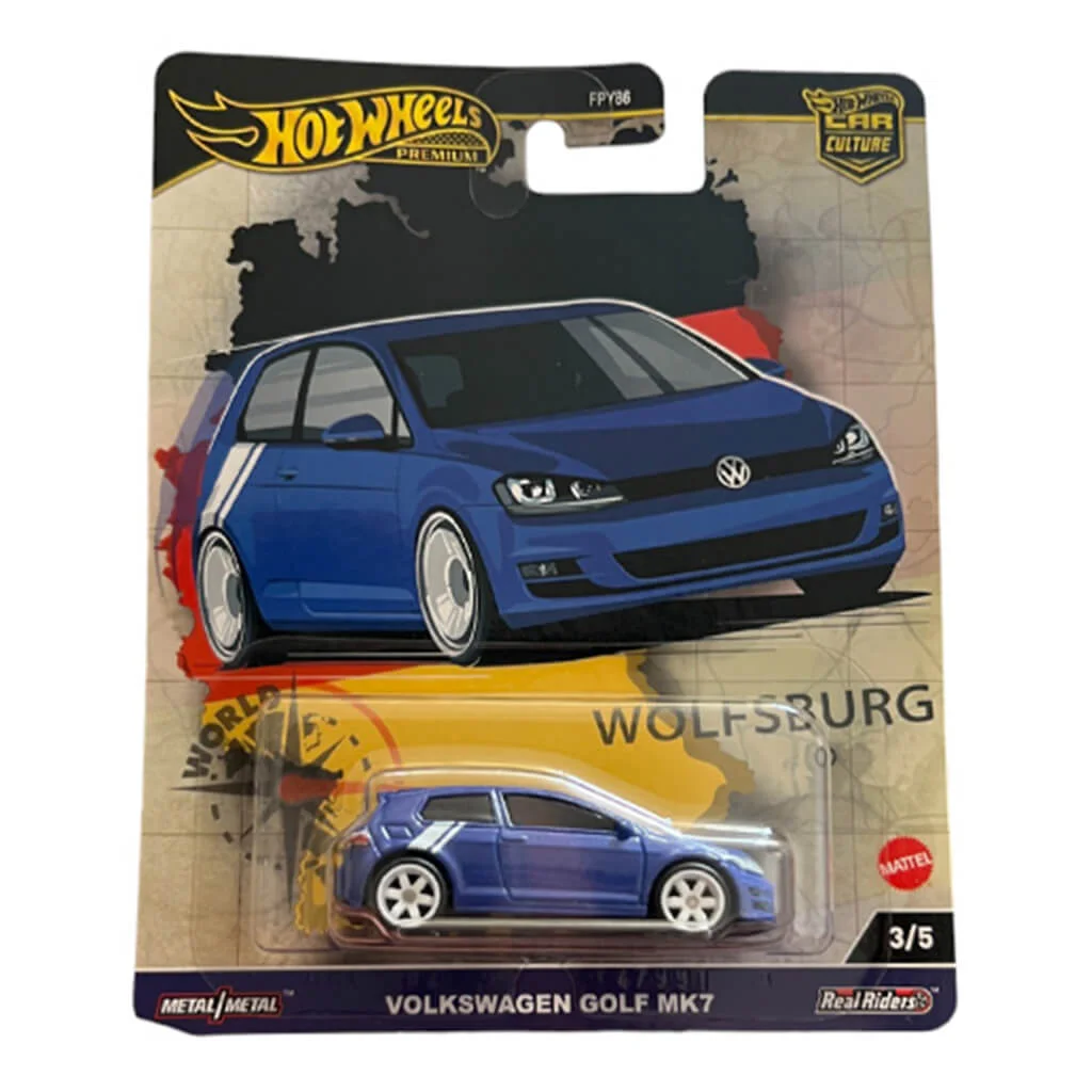 Hot Wheels Premium Volkswagen Golf MK7 количка – Deutschland Design модел во Македонија