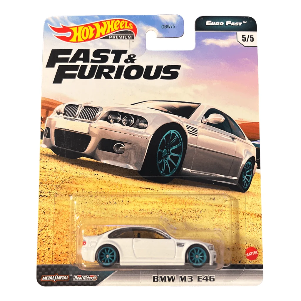 Hot Wheels Premium BMW M3 E46 количка – Fast and Furious Euro Fast модел во Македонија