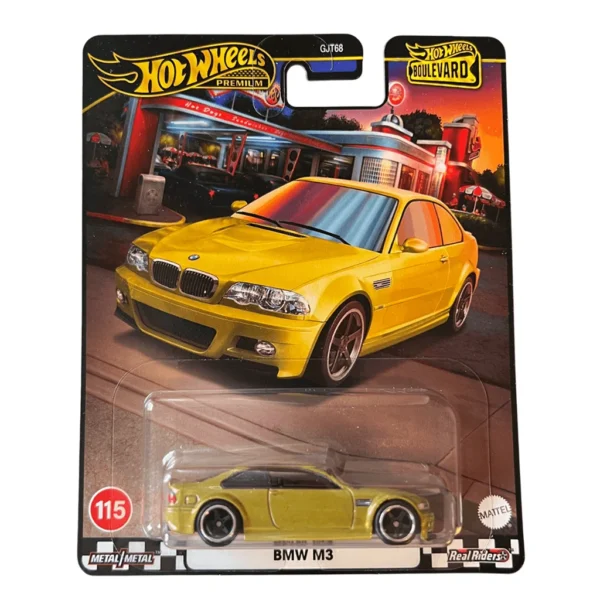 BMW M3 златен – Hot Wheels Premium Boulevard количка за колекционери во Македонија