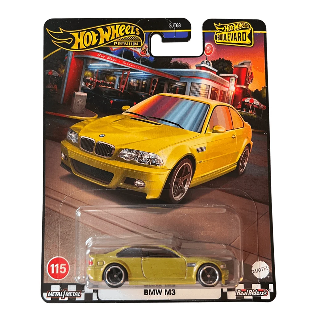 BMW M3 златен – Hot Wheels Premium Boulevard количка за колекционери во Македонија