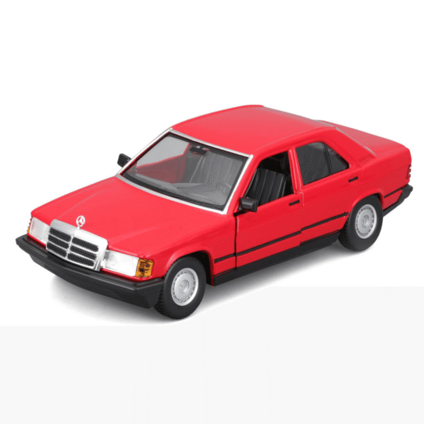 Mercedes 190E Red Diecast Car Burago MK