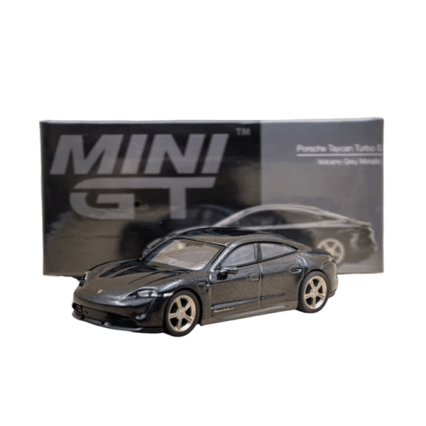 Porsche Taycan Turbo S Volcano Grey Mini GT Makedonija 4