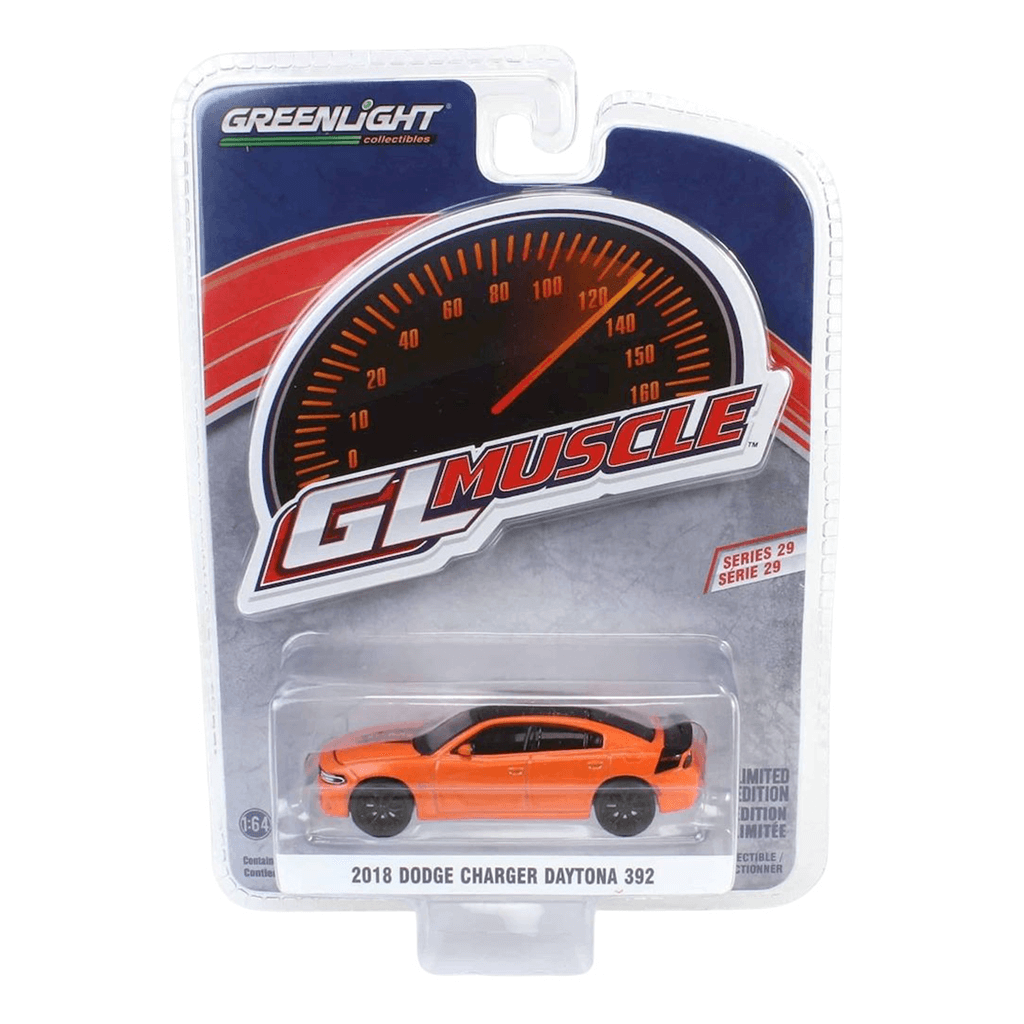 2018 Dodge Charger Daytona 392 Go Mango Solid Pack GreenLight Muscle Series 29 Greenlight Makedonija