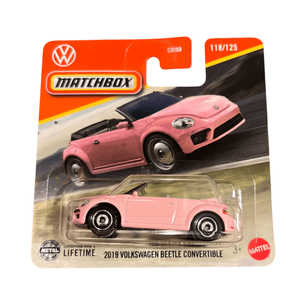 2019 Volkswagen Beetle Convertible Pink Matchbox MK