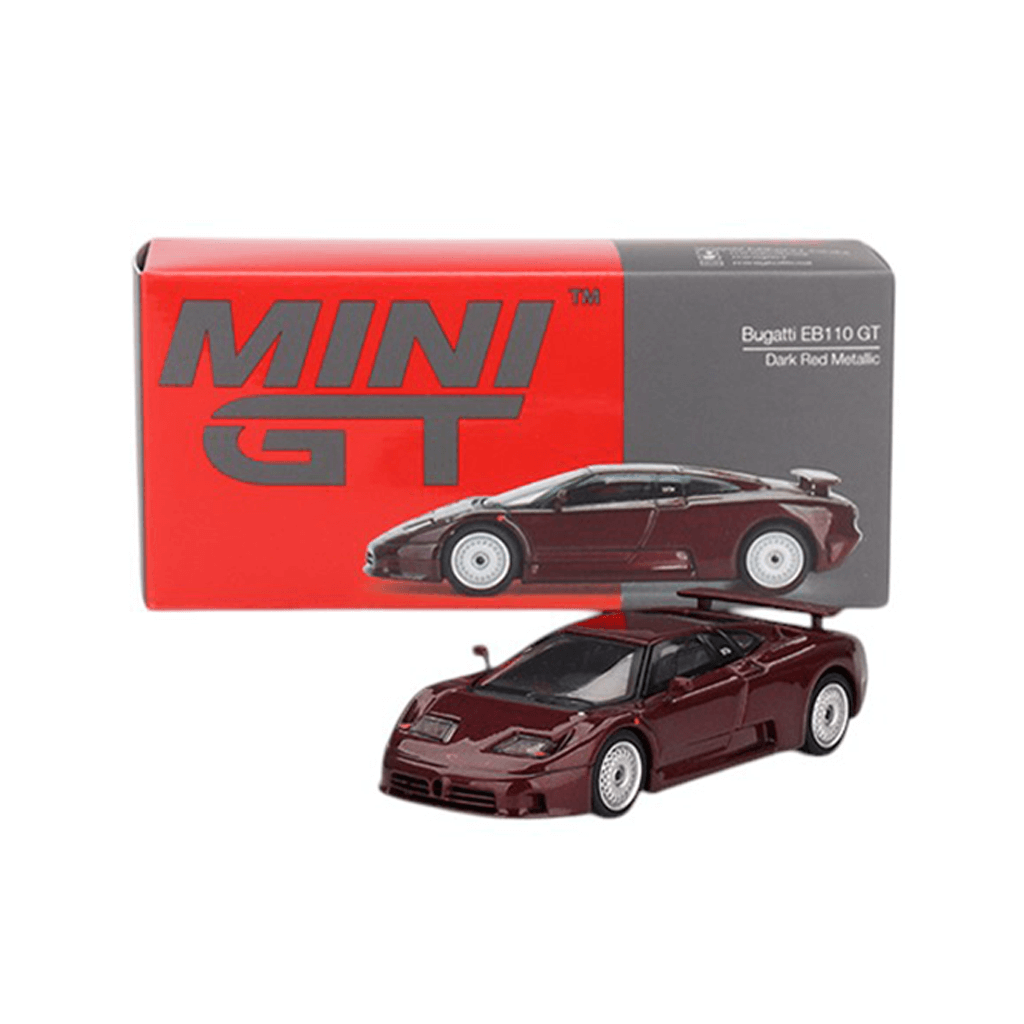 Bugatti EB110 GT Dark Red Metallic 1995 (LHD) Mini GT Makedonija
