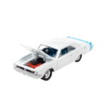 Dodge Dart Swinger White with Rear Light Blue Stripe 1970 Johnny Lightning Makedonija