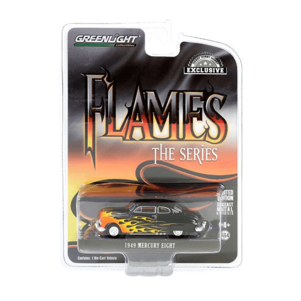 Flames The Series - 1949 Mercury Eight 2-door Coupe - Black With Flames (Hobby Exclusive) Greenlight Makedonija