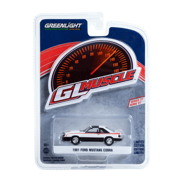 Greenlight Muscle Series 27 - 1981 Ford Mustang Cobra - Polar White Solid Pack Greenlight Makedonija