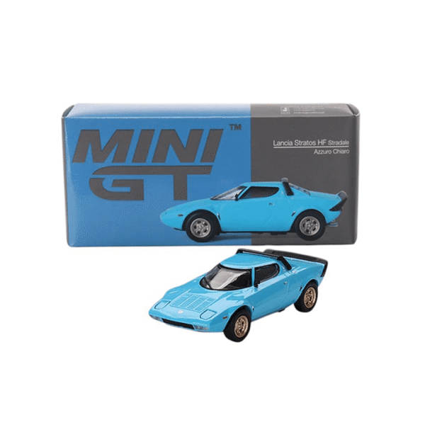 Lancia Stratos HF Stradale Azzuro Chiaro Light Blue 1975 (LHD) Mini GT Makedonija