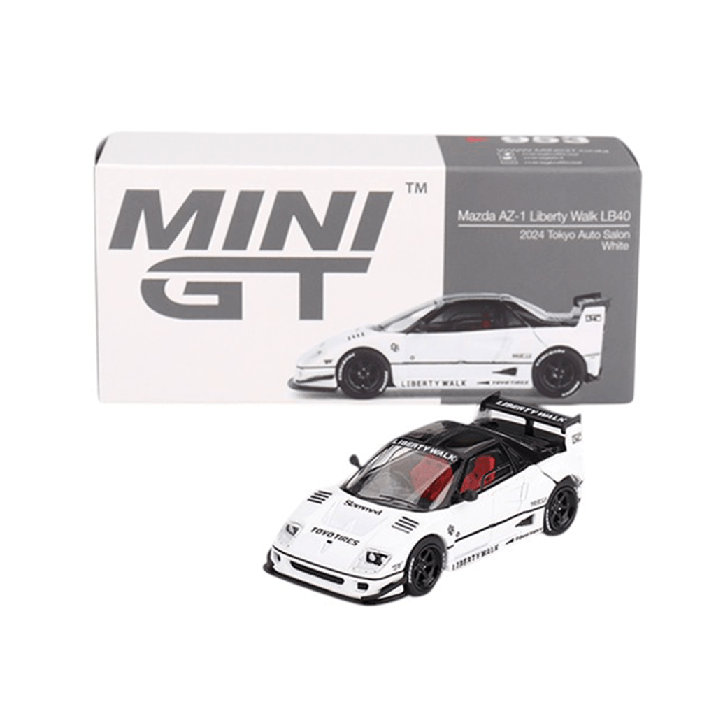Mazda AZ 1 Liberty Walk LB40 White 2024 Tokyo Auto Salon (RHD) Mini GT Makedonija 3