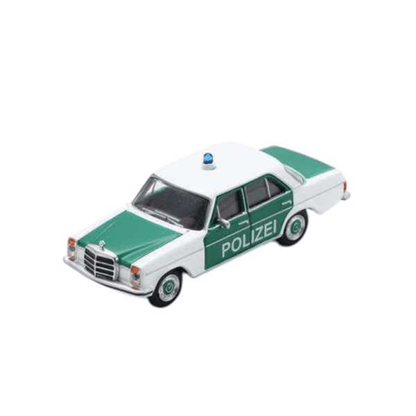 Mercedes Benz 200D/8 Polizei White/Green Schuco Makedonija