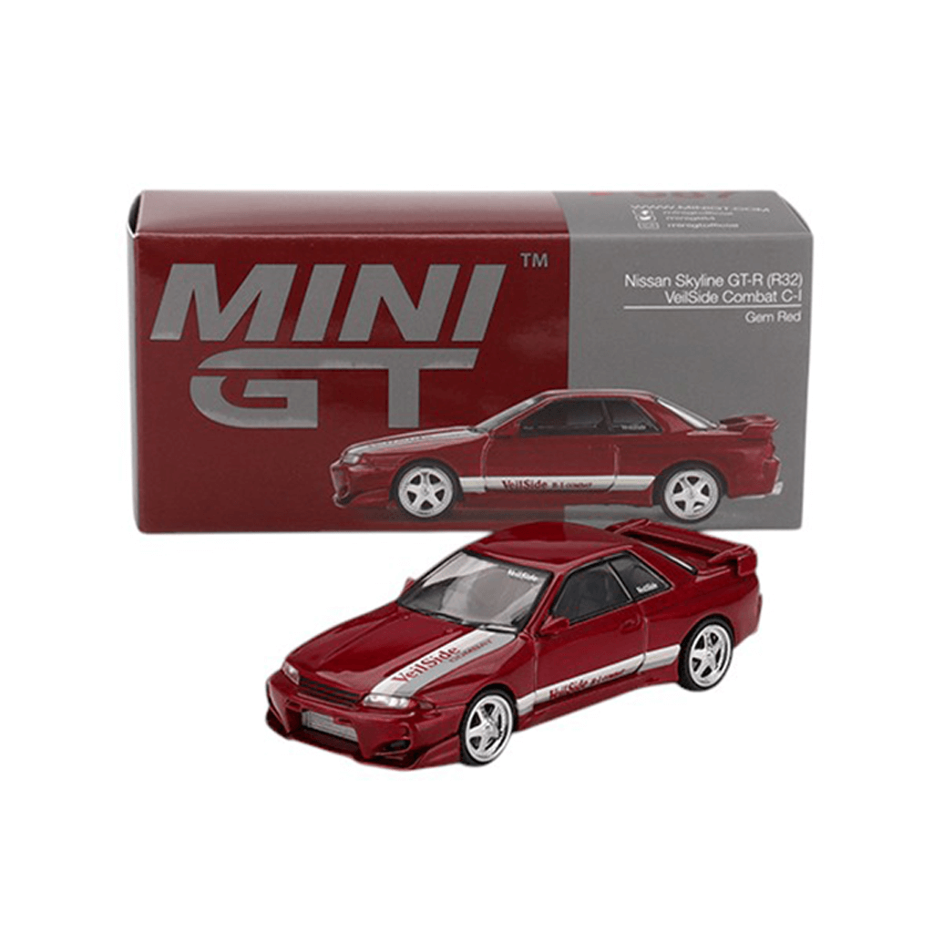 Nissan Skyline GT R (R32) VeilSide Combat C I Gem Red 2011 (RHD) Mini GT Makedonija 2