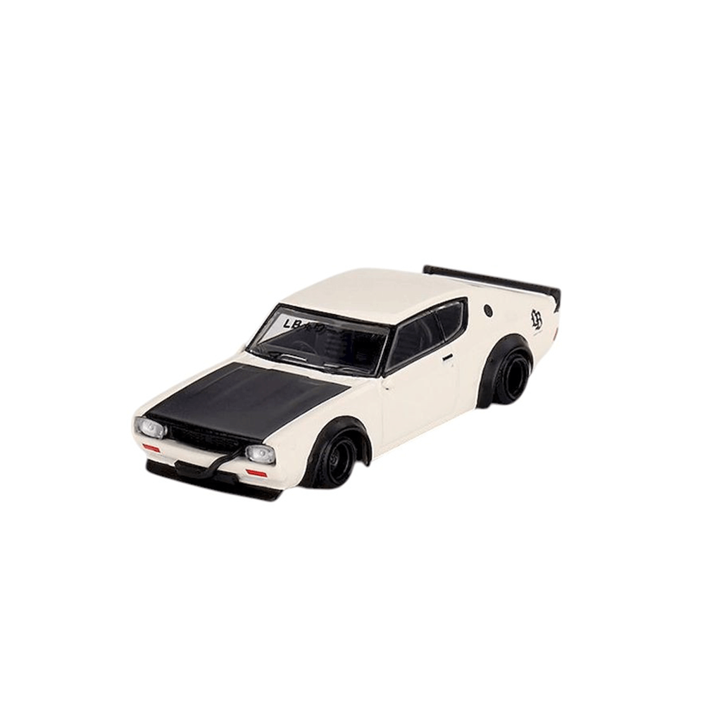 Nissan Skyline Kenmeri Liberty Walk White 1973 (Rhd) Mini GT Makedonija