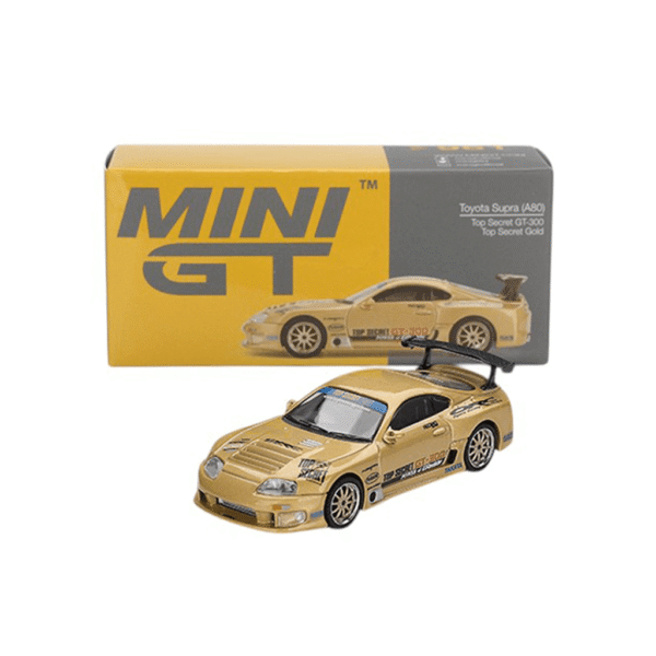 Toyota Supra MK4 (A80) Top Secret GT 300 Top Secret Gold 2023 (RHD) Mini GT Makedonija 4