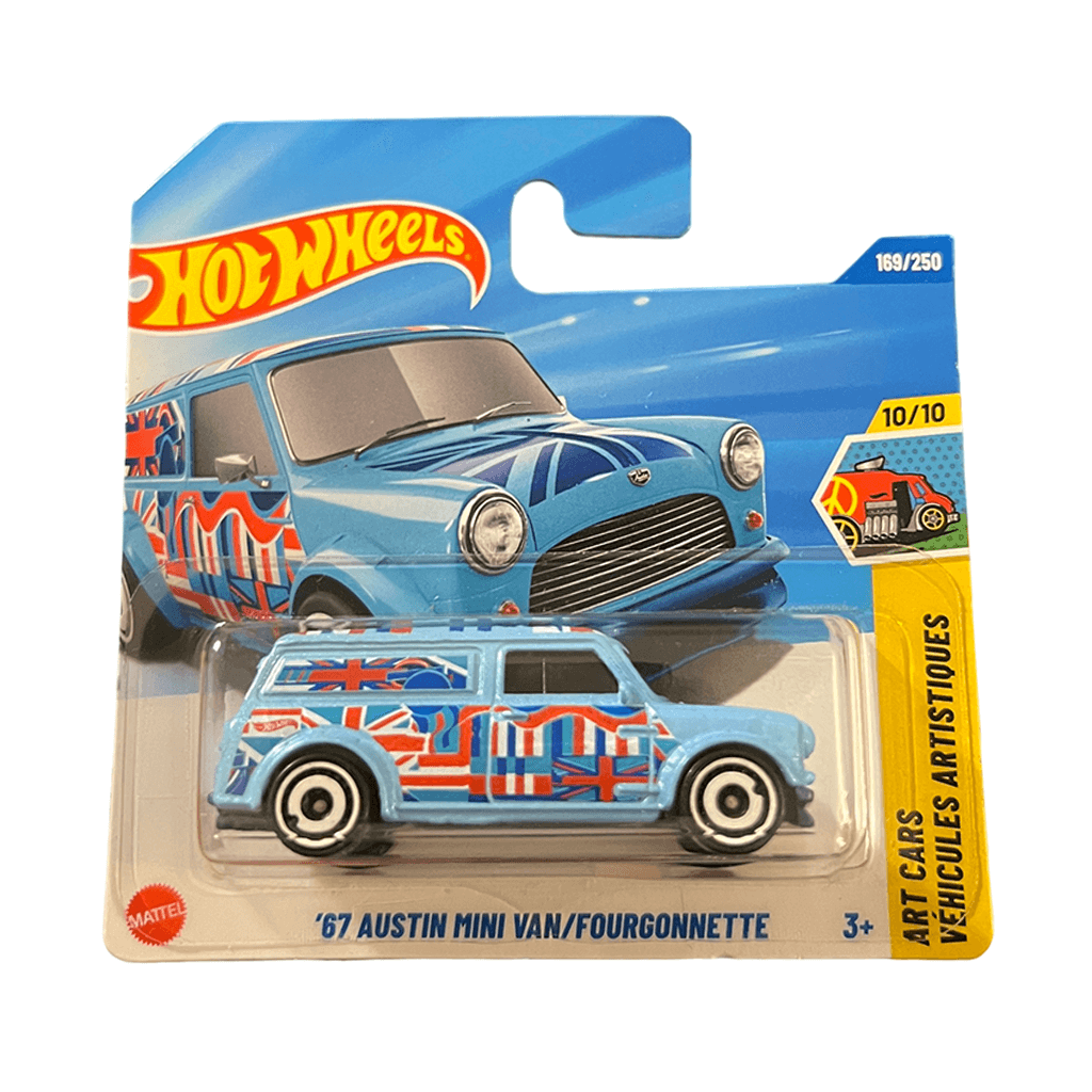 67 Austin Mini Van Fourgonnette Blue Hot Wheels MK
