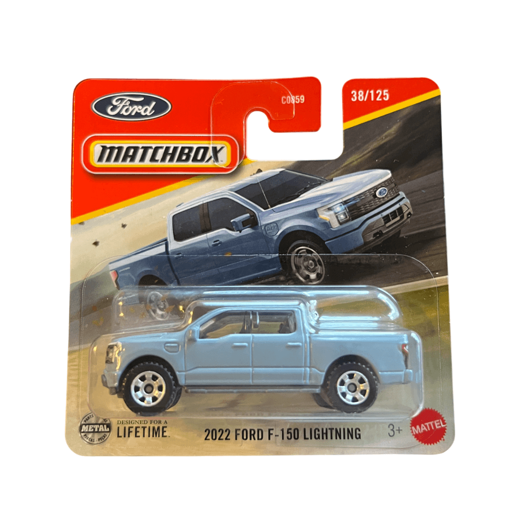 2022 Ford F 150 Lightning Light Blue Matchbox MK